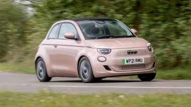 Fiat 500e Convertible - front cornering
